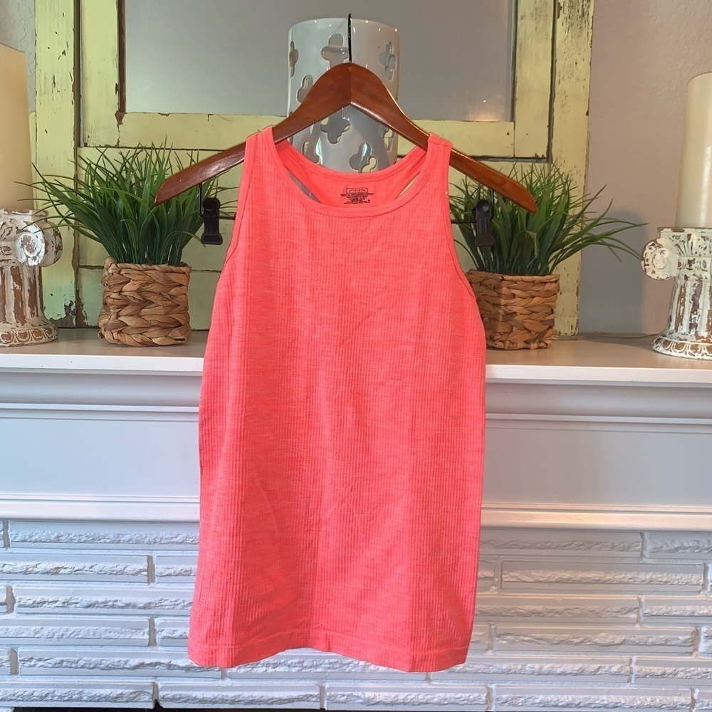 Athleta Pink Racerback Stretch Active Tank Top Medium